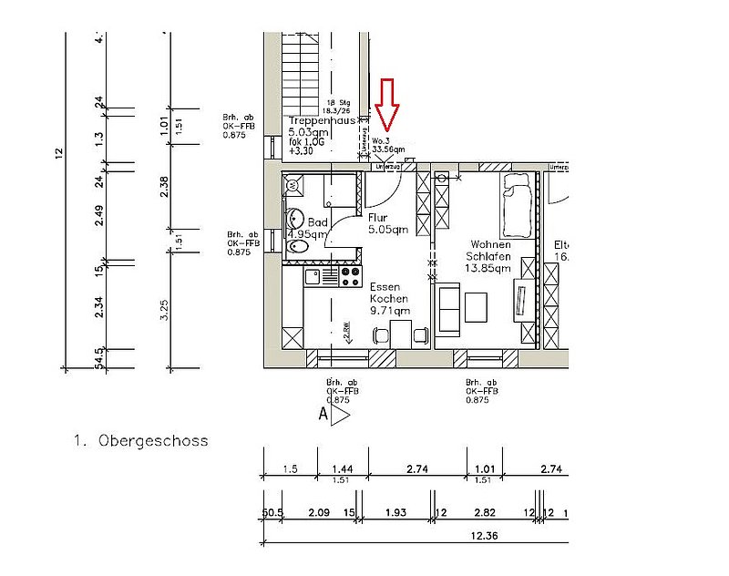 Grundriss WE 3