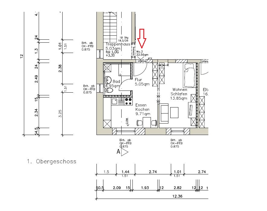 Grundriss WE 3